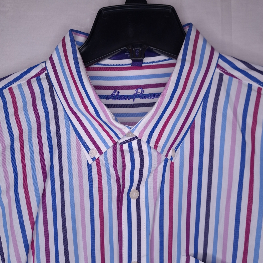 Alan Flusser Multicolor Striped Dress Shirt